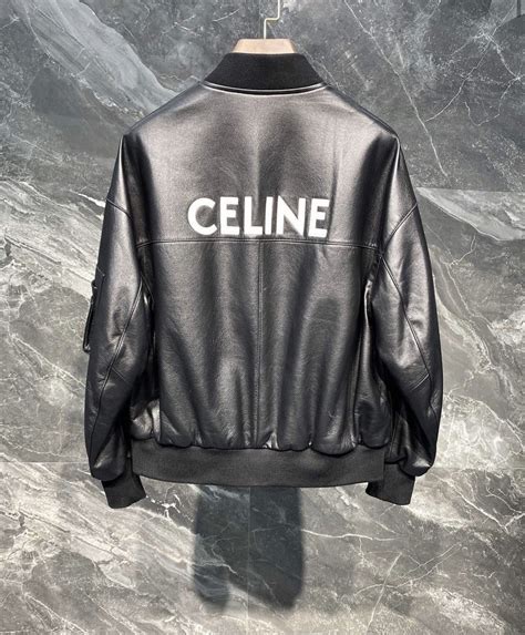 celine womens leather jacket|Celine bomber jacket price.